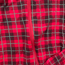 Load image into Gallery viewer, Christmas Plaid Bamboo Footie Sleeper 18/24M
