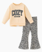 Load image into Gallery viewer, Cozy Season Girls Leopard Bell Bottom Outfit 10
