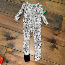 Load image into Gallery viewer, Bamboo Black Swan Junie Convertible Sleeper 3/6M
