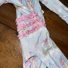 Load image into Gallery viewer, Bamboo Cinderella Princess Castle Ruffled Convertible Sleeper 12/18M
