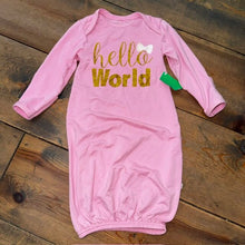 Load image into Gallery viewer, Hello World Vintage Bamboo Gown 0/3M
