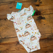 Load image into Gallery viewer, NEW! Margaret Bamboo Cinderella Princess Castle Ruffled Bodysuit 12/18M
