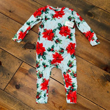Load image into Gallery viewer, Bamboo Christmas WINTER LILY Romper 12/18M
