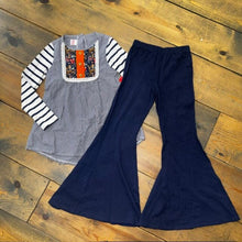 Load image into Gallery viewer, Gingham Plaid Woodland Animals Bell Bottom Outfit 7
