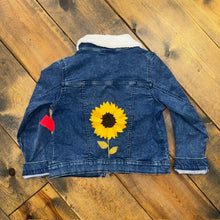 Load image into Gallery viewer, Embroidered Sunflower Denim Jacket 8
