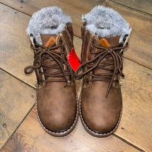 Load image into Gallery viewer, faux fur combat boots 1
