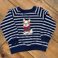 Load image into Gallery viewer, Striped puppy quilted top 24M
