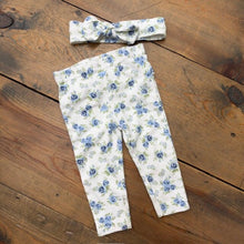 Load image into Gallery viewer, rose pattern legging &amp; headband 6M
