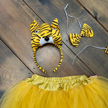 Load image into Gallery viewer, Tiger Costume Face Ears Headband Bowtie Tail Tutu Set 4/6
