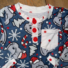 Load image into Gallery viewer, Christmas Hippo pajamas 2T
