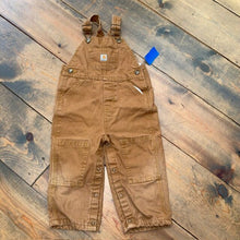 Load image into Gallery viewer, flannel lined bib overalls 24M
