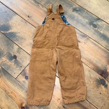 Load image into Gallery viewer, flannel lined bib overalls 24M
