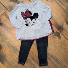Load image into Gallery viewer, Minnie Mouse Christmas Plaid outfit 18M

