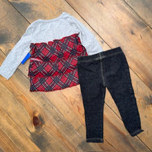 Load image into Gallery viewer, Minnie Mouse Christmas Plaid outfit 18M

