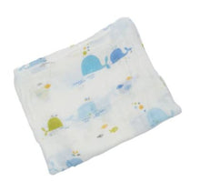 Load image into Gallery viewer, BAMBOO SWADDLE BLANKET - WHALE
