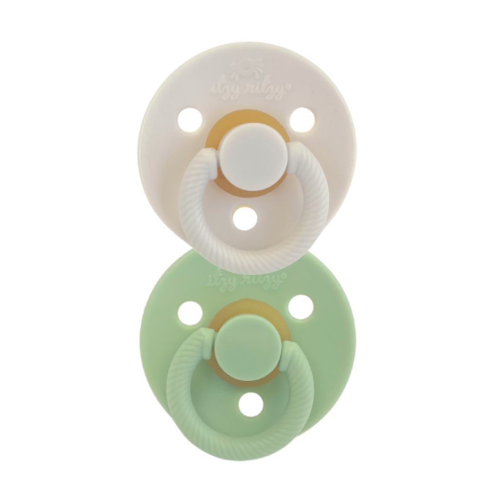 ITZY SOOTHER™ NATURAL RUBBER PACIFIER Mint + White