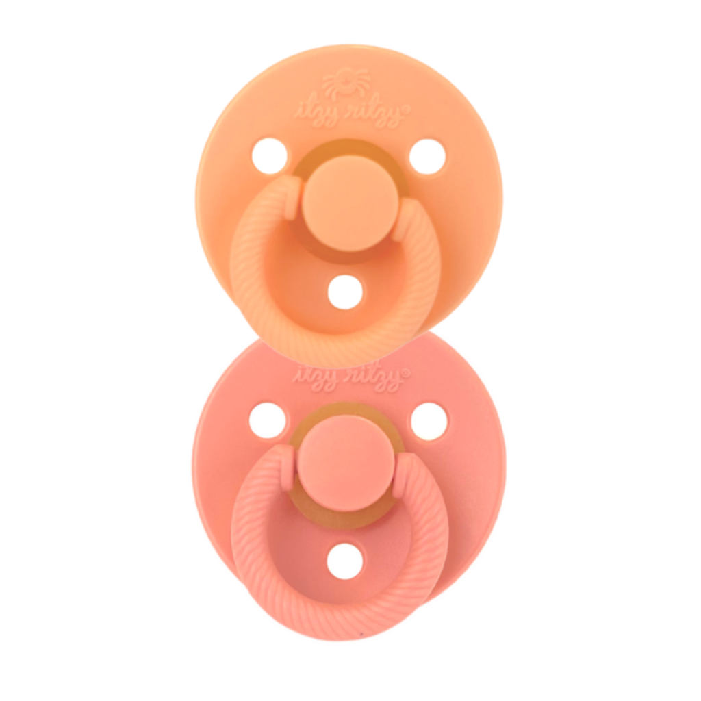 ITZY SOOTHER™ NATURAL RUBBER PACIFIER Apricot & Terracotta