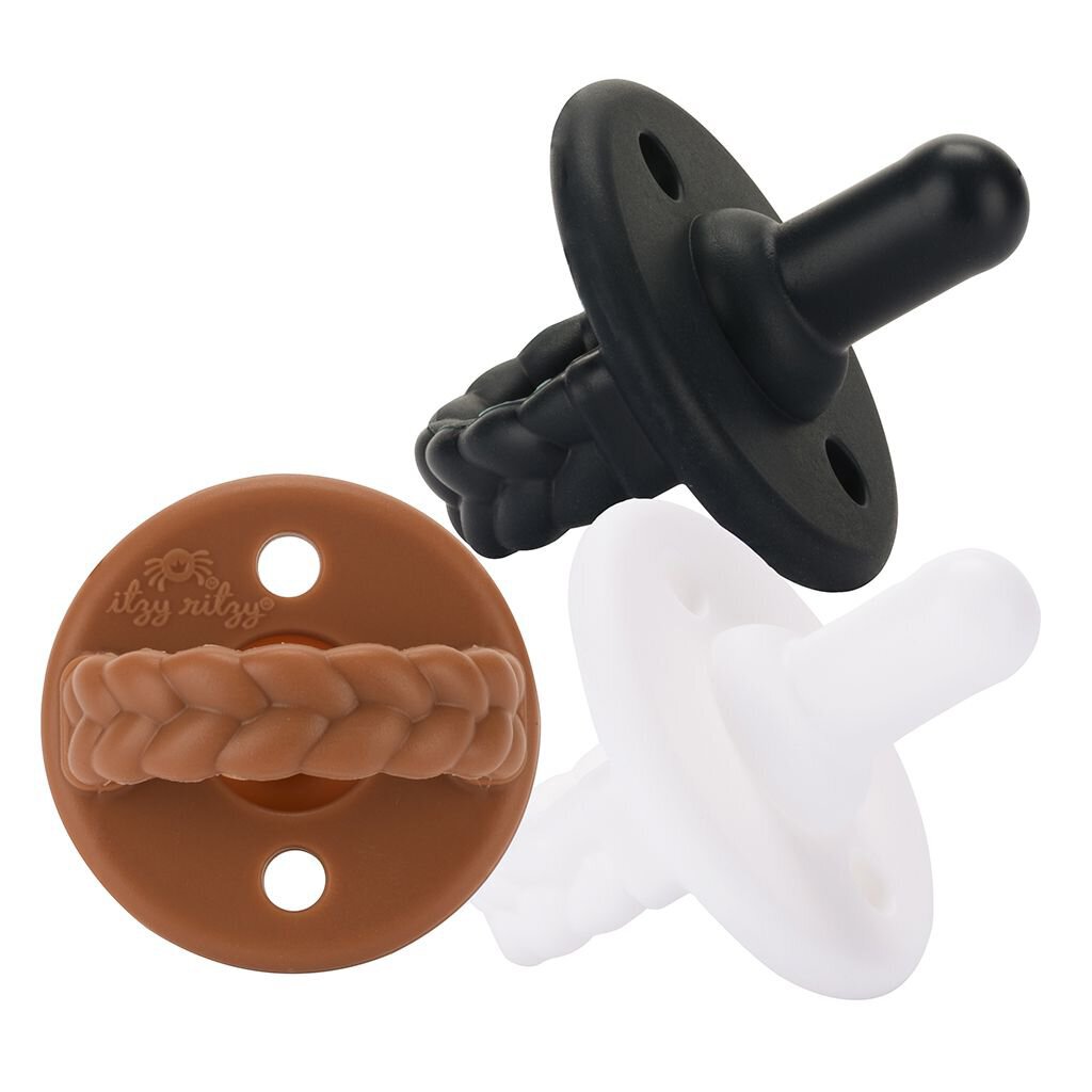 Sweetie Soother™ Cable Pacifier Set of 3 Coffee/Cream